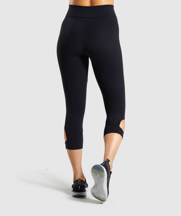 Damske Legíny Gymshark Studio Cropped Čierne | YF1023476